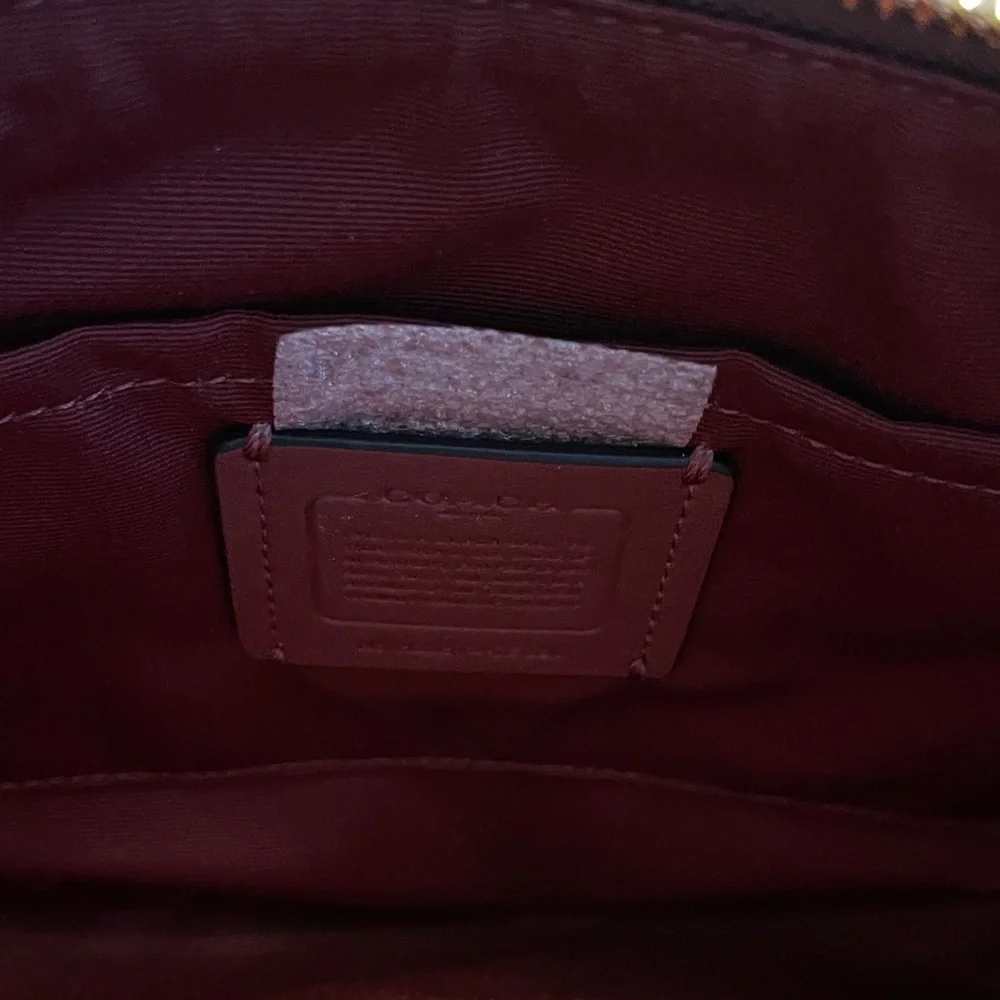 NWOT has Coach Oxblood Red Payton Hobo Signature Canvas - Picture 5 of 6